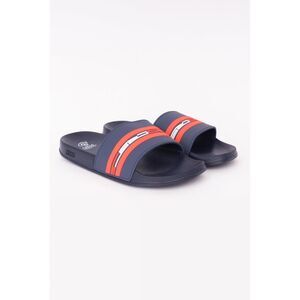Crosshatch Mens Mentella Sliders / Navy/Red